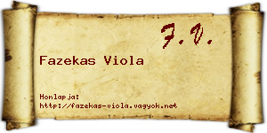 Fazekas Viola névjegykártya
